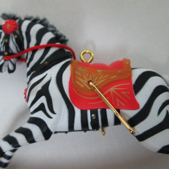 Hallmark 2022 Rocking Horse zebra Memories Christmas Tree Ornament NEW NIB - Picture 8 of 8